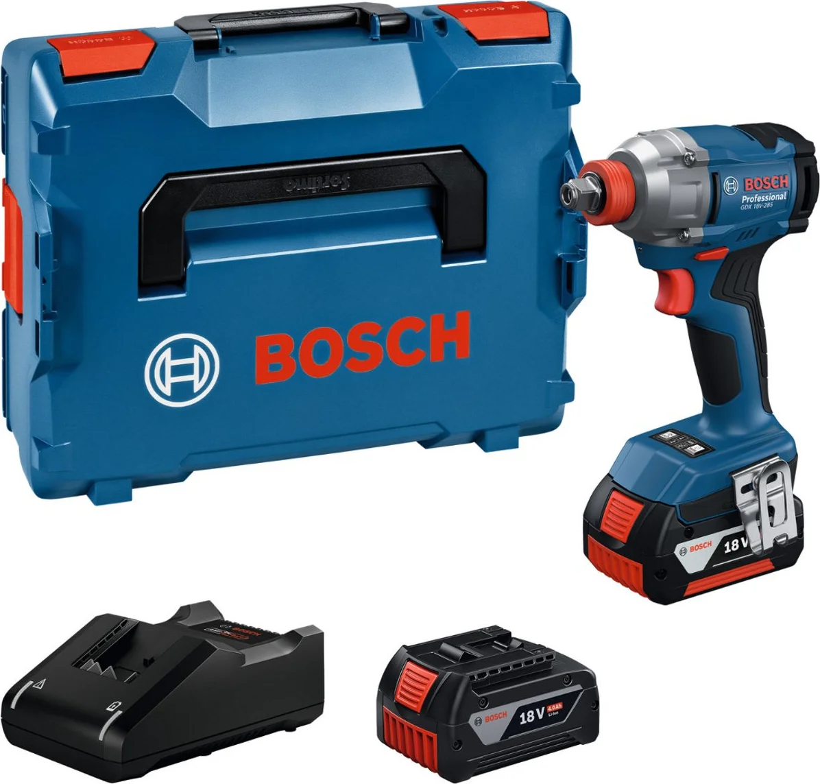 Bosch Professional GDX 18V-285 Accu slagmoersleutel 2-in-1 285Nm 18V 4.0Ah in L-Boxx- 06019N2102