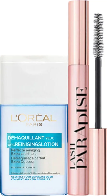 L'Oréal Paris Reinigingslotion & Lash Paradise Mascara Pakket Pakket