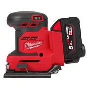 Milwaukee M18 BQSS-502B Accu vlakschuurmachine 18V 5.0Ah in tas - 4933479967