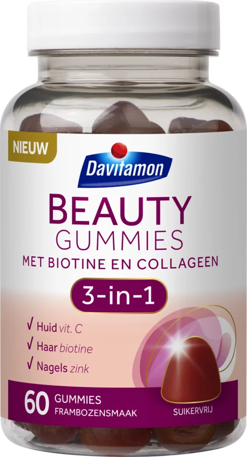 2x Davitamon Beauty Gummies met Biotine en Collageen 60 gummies