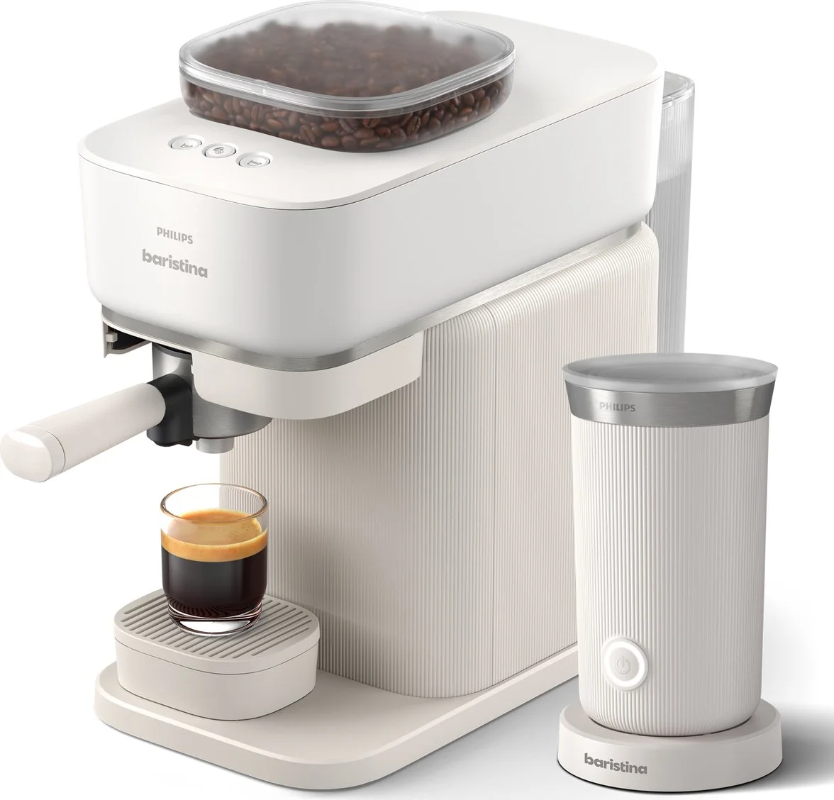 Philips Baristina BAR308/00 Wit + Melkopschuimer