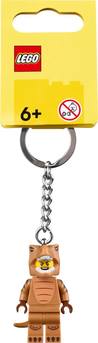 LEGO Man in T. rex kostuum sleutelhanger