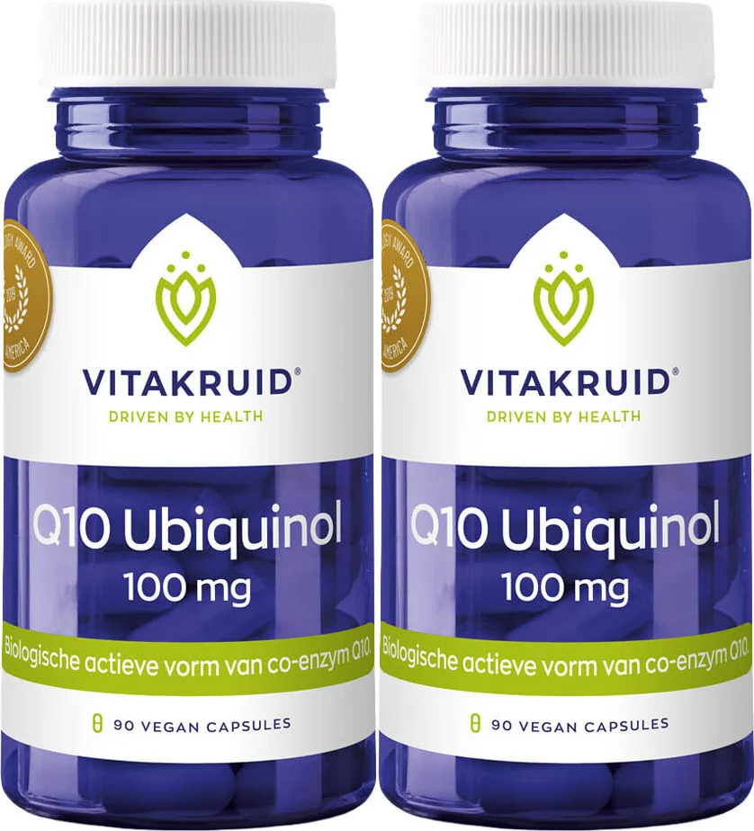2x Vitakruid Q10 Ubiquinol 100 mg 90 vegancapsules
