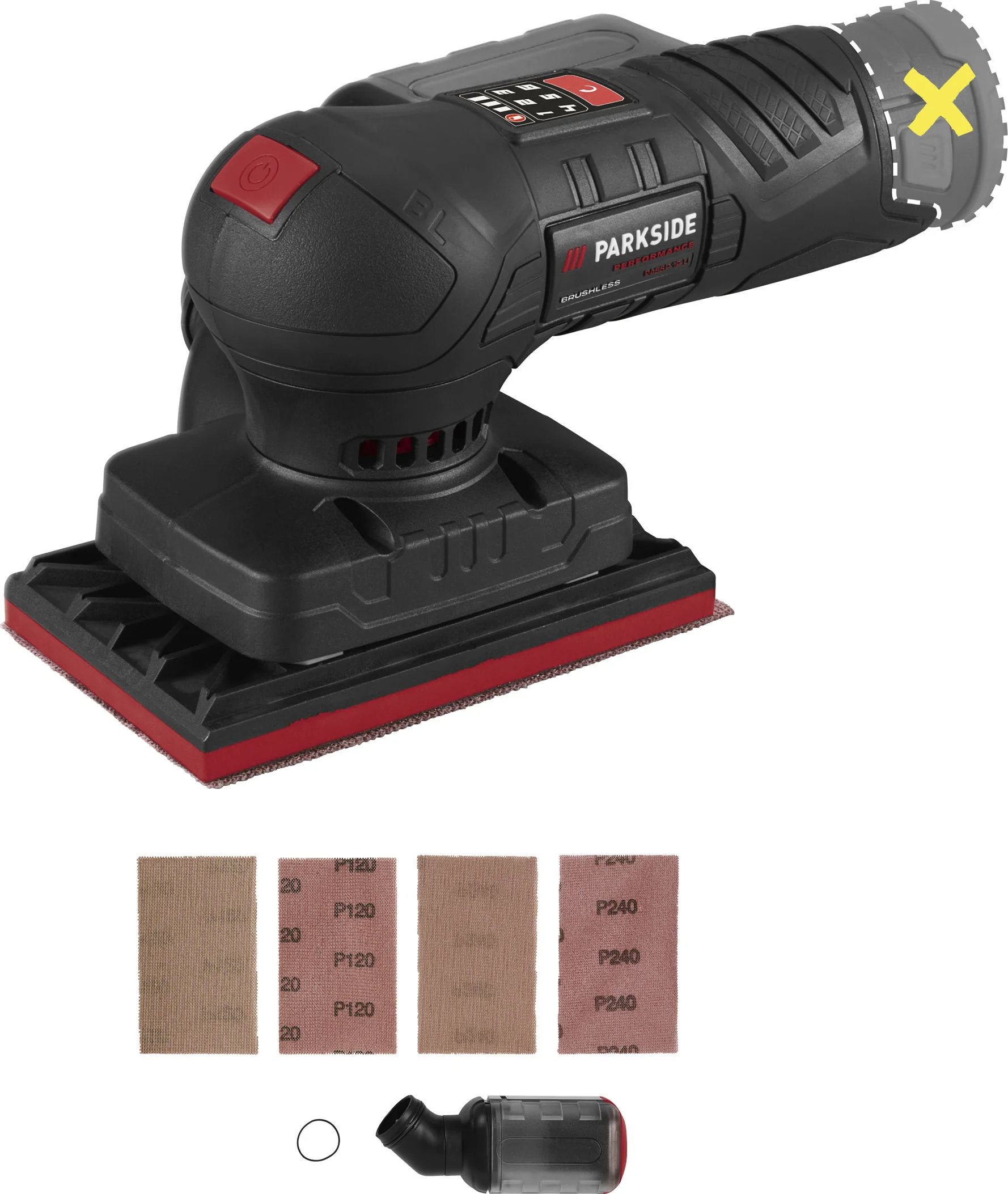 PARKSIDE PERFORMANCE Excentrische accu-schuurmachine of accu-vlakschuurmachine 12 V, zonder accu en lader
