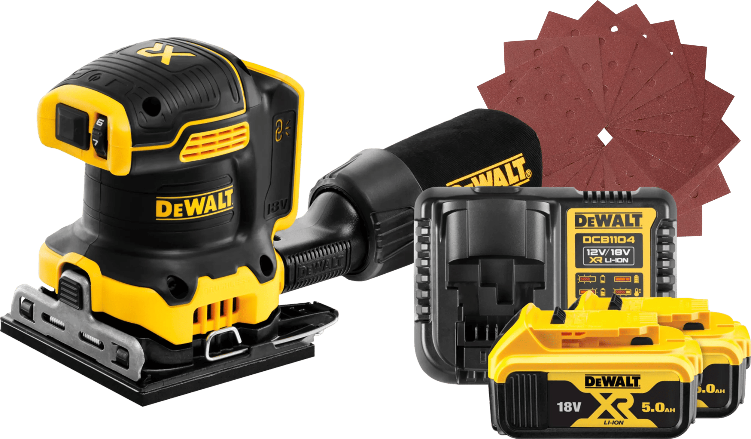 DeWalt DCW200NT-XJ 5,0 Ah Accu (2x) Compleet Pakket