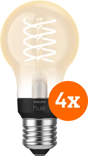 Philips Hue Filamentlamp White Standaard E27 - 2023 - 4-pack