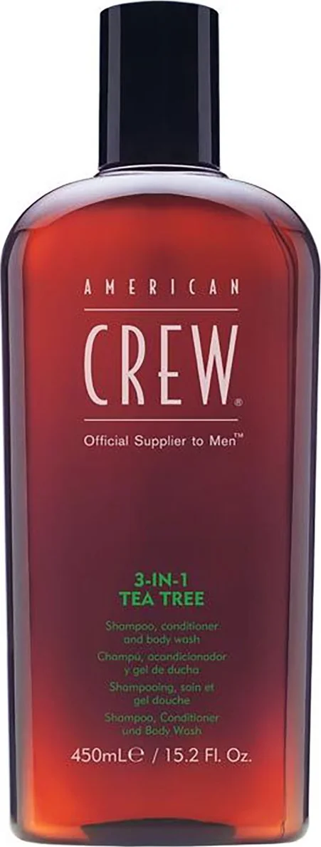 American Crew 3-in-1 Tea Tree Shampoo, Conditioner & Bodywash 450ML