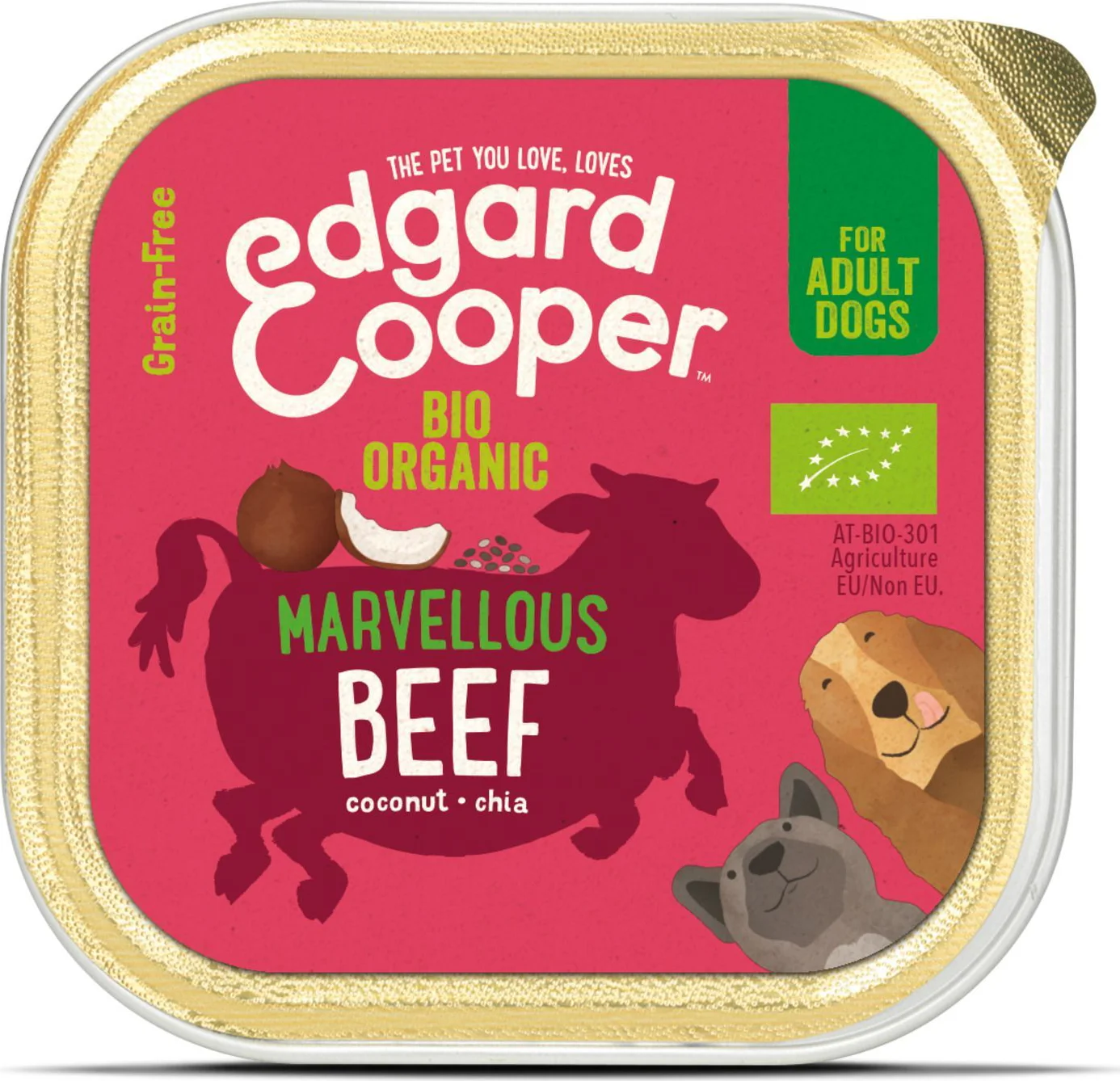 Edgard & Cooper Kuipje Vers Vlees Hondenvoer Bio Rund 100 gr