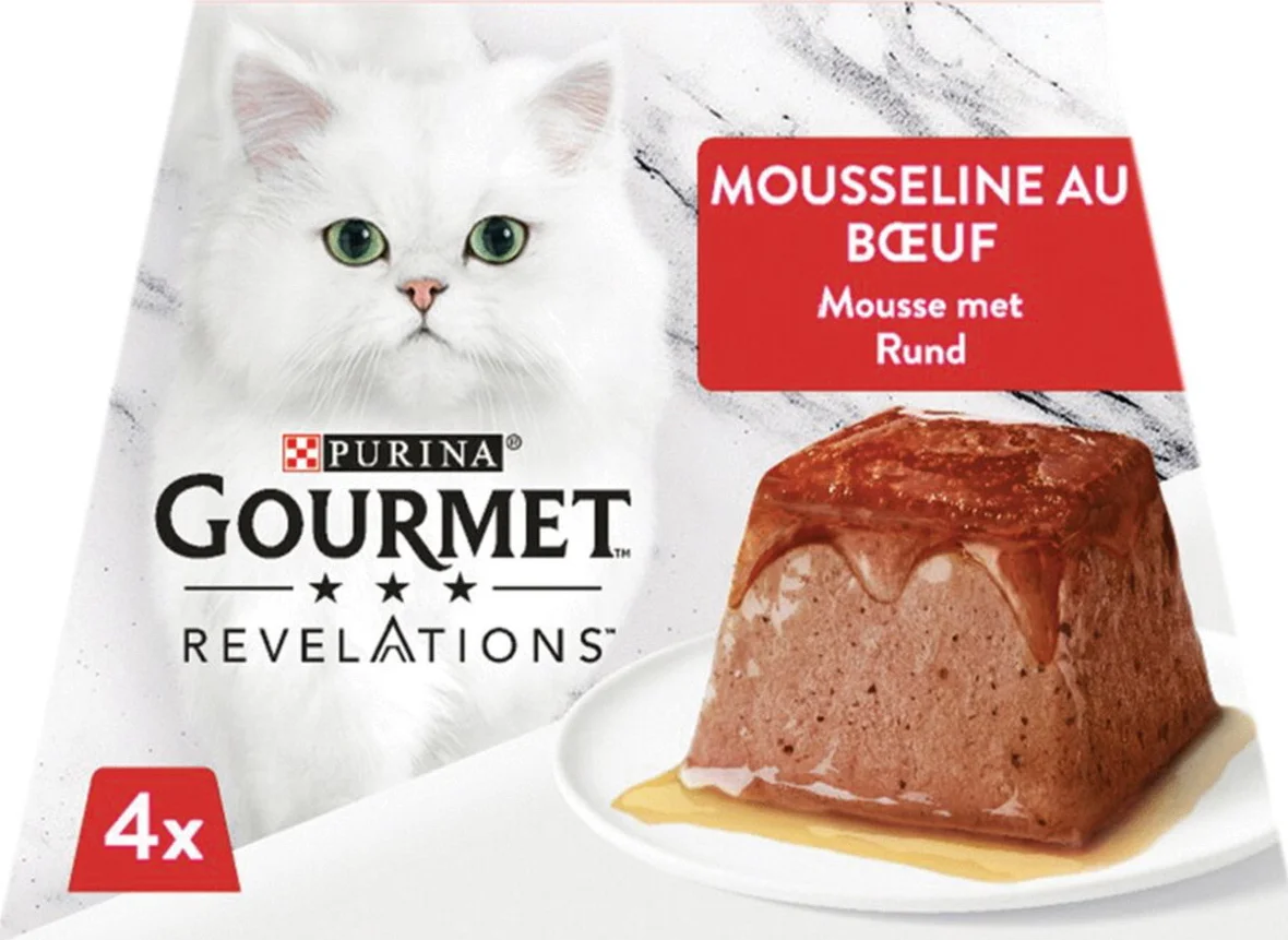 Gourmet Revelations Kattenvoer Nat Mousse Rund 4 x 57 gr