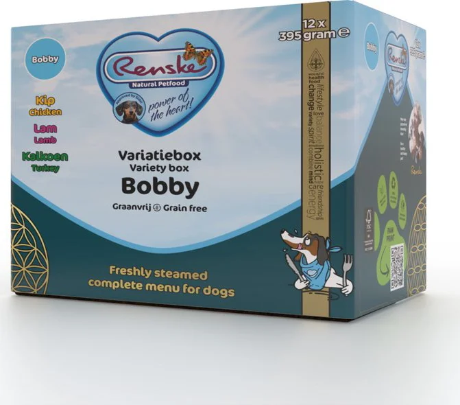 Renske Variatiebox Hondenvoer Nat Bobby 12 x 395 gr