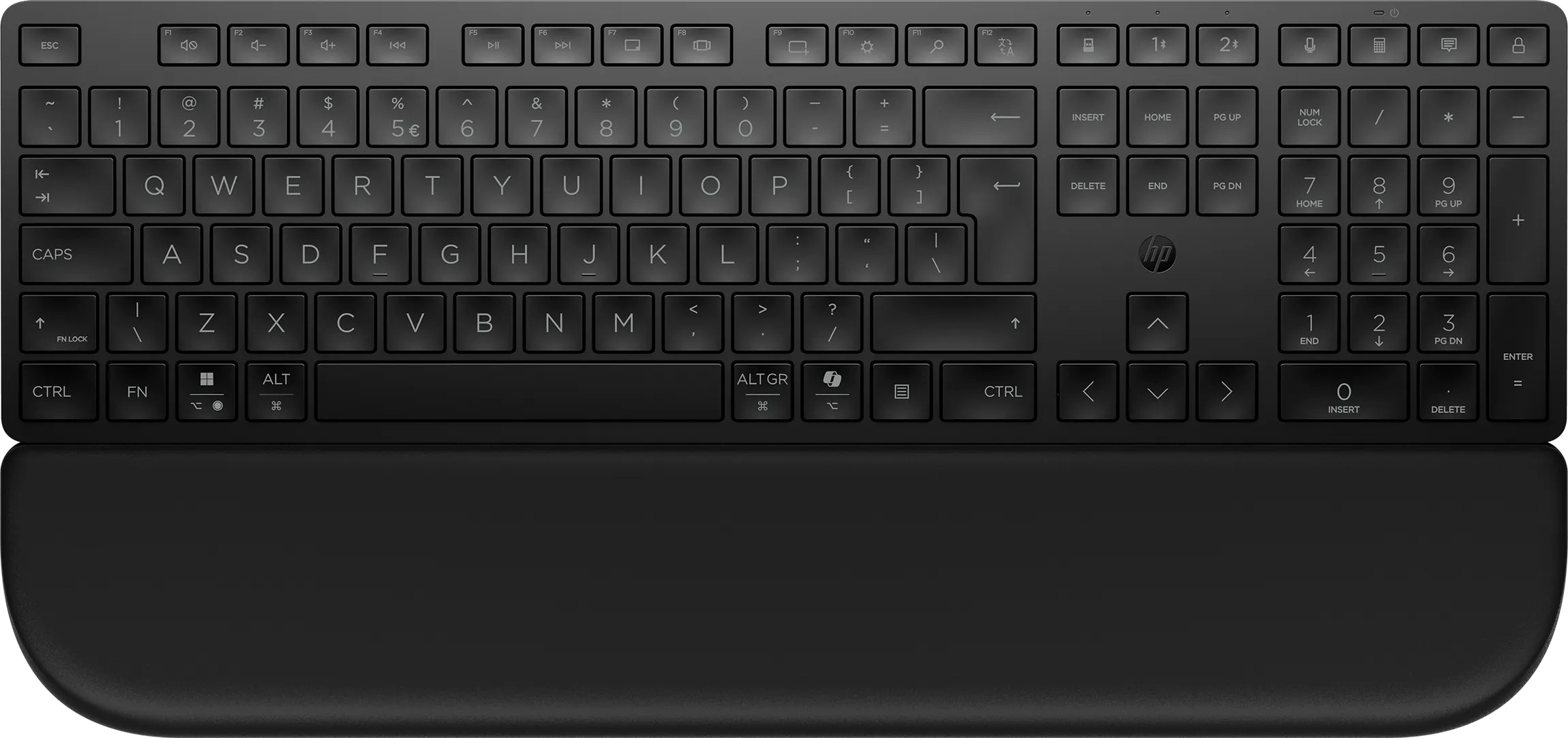 HP 580K Multi-Device Dual-Mode Toetsenbord met polssteun QWERTY